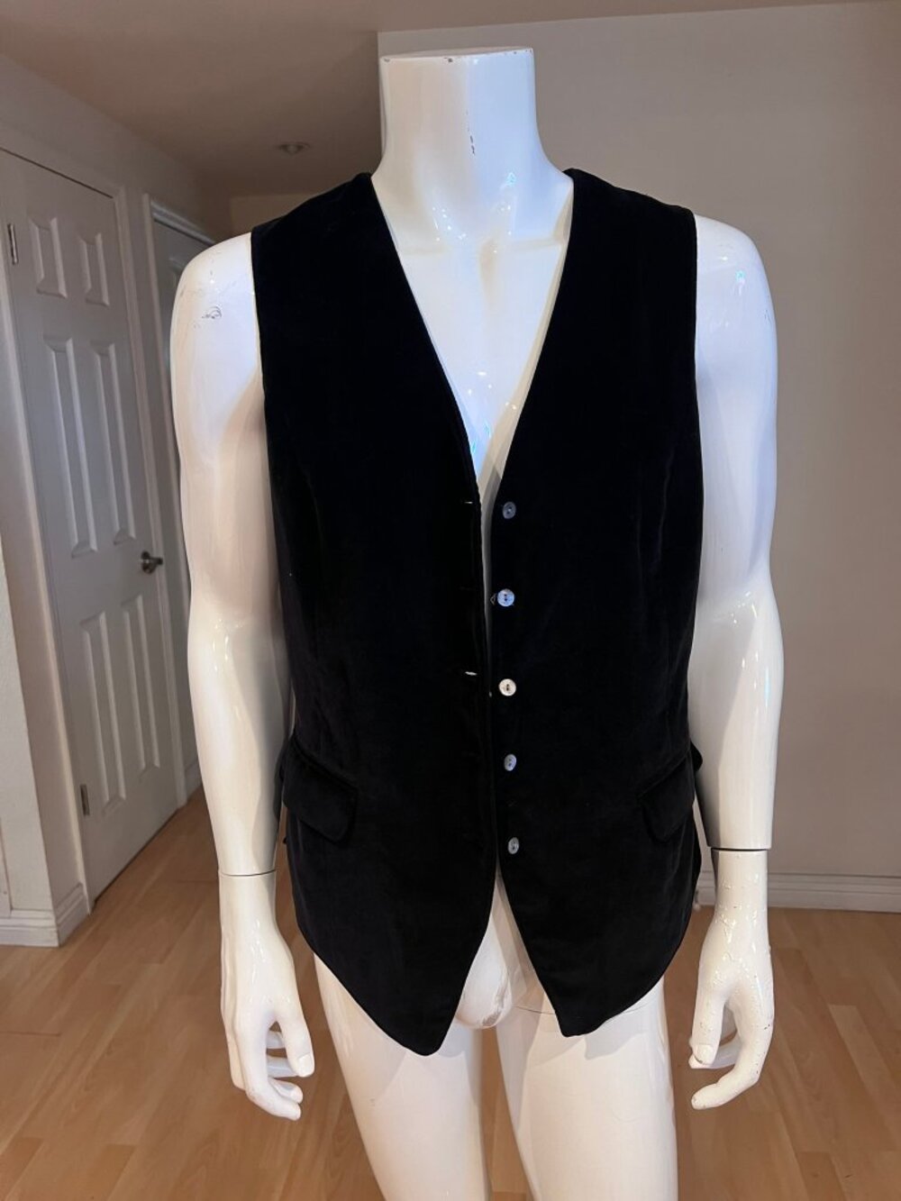 90's VINTAGE MENS GAP COTTON VEST ADJUSTABLE SIZE L LARGE